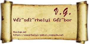 Vásárhelyi Gábor névjegykártya