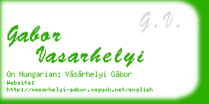 gabor vasarhelyi business card